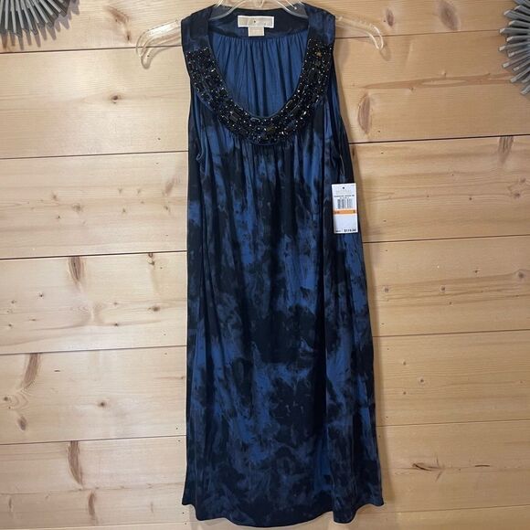 MICHAEL Michael Kors Dresses & Skirts - NWT Michael Kors Black and Blue Scoop Neck Dress Size Small